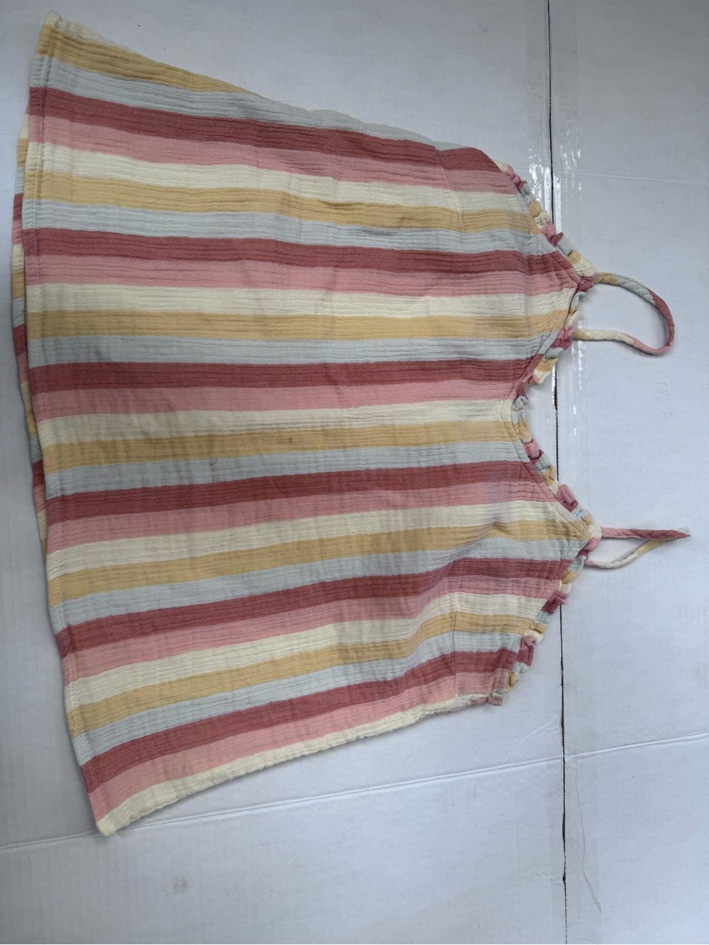 a.n.a Striped A-Line Skirt - Pink, Yellow, Cream